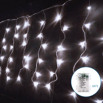 Aigostar - LED Lauko Kalėdinė girlianda 100xLED/8 funkcijos 8x0,4m IP44 šalta balta