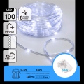 Aigostar - LED Lauko kalėdinė girlianda 100xLED/8 funkcijų 3xAA 10,3m IP44 šaltai balta