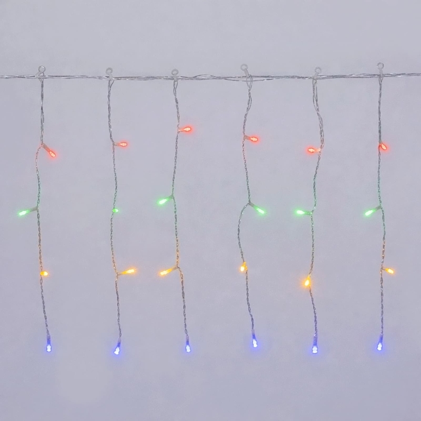 Aigostar-LED Lauko kalėdinė girlianda 100xLED/8 funkcijų 3xAA 8x0,4m IP44 įvairiaspalvė