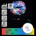 Aigostar - LED Lauko kalėdinė girlianda 100xLED/8 funkcijų/3xAA10,3m IP44 daugiaspalvė