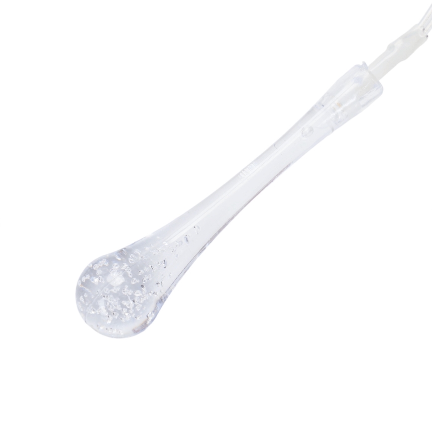 Aigostar - LED lauko kalėdinė girlianda 100xLED/8 režimų 3xAA 10 m IP44 šiltai balta lašeliai