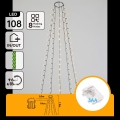 Aigostar - LED lauko kalėdinė girlianda 108xLED/8 funkcijų 3xAA 1,8m IP44 šiltai balta