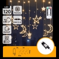 Aigostar - LED Lauko kalėdinė girlianda 120xLED/6W/230V/8 funkcijos 3x0,6m IP44 šilta balta + nuotolinis valdymas