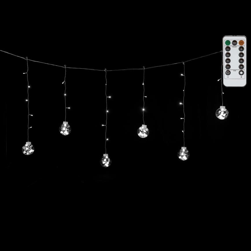 Aigostar - LED lauko kalėdinė girlianda 120xLED/8 funkcijos 3x0,6m IP44 šaltai balta + nuotolinis valdymas