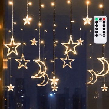 Aigostar - LED Lauko kalėdinė girlianda 120xLED/6W/230V/8 funkcijų 3x0,6m IP44 šilta balta + nuotolinis valdymas