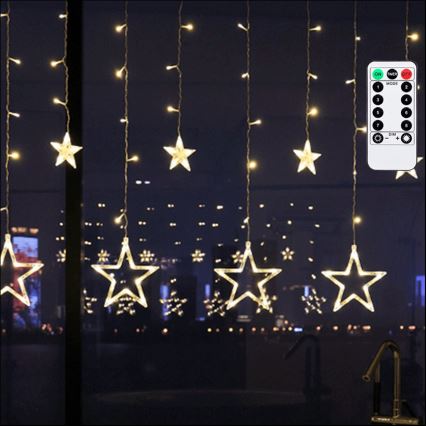 Aigostar - LED lauko girlianda 120xLED/8 funkcijų 3x0,6 m IP44 šiltai balta + nuotolinis valdymas