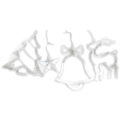 Aigostar - LED lauko kalėdinė girlianda 120xLED/8 režimai 3x0,6m IP44 šaltai balta + nuotolinis pultas