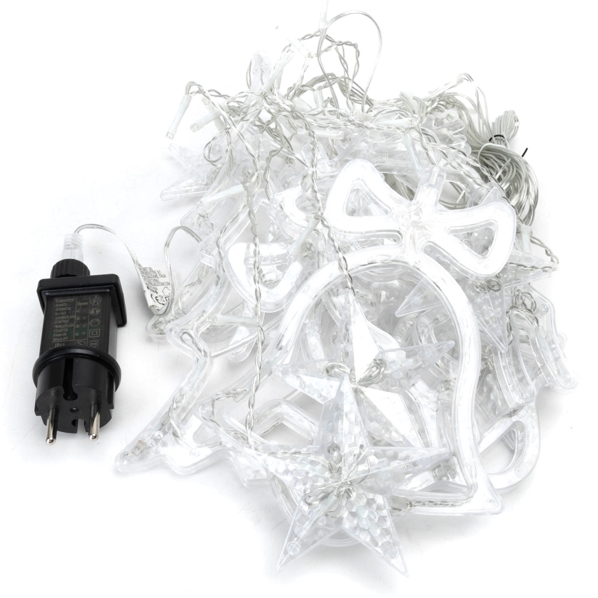 Aigostar - LED lauko kalėdinė girlianda 120xLED/8 režimai 3x0,6m IP44 šaltai balta + nuotolinis pultas