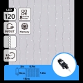 Aigostar - LED lauko kalėdinė girlianda 120xLED/8 funkcijos 3,9x1,2m IP44 šaltai balta