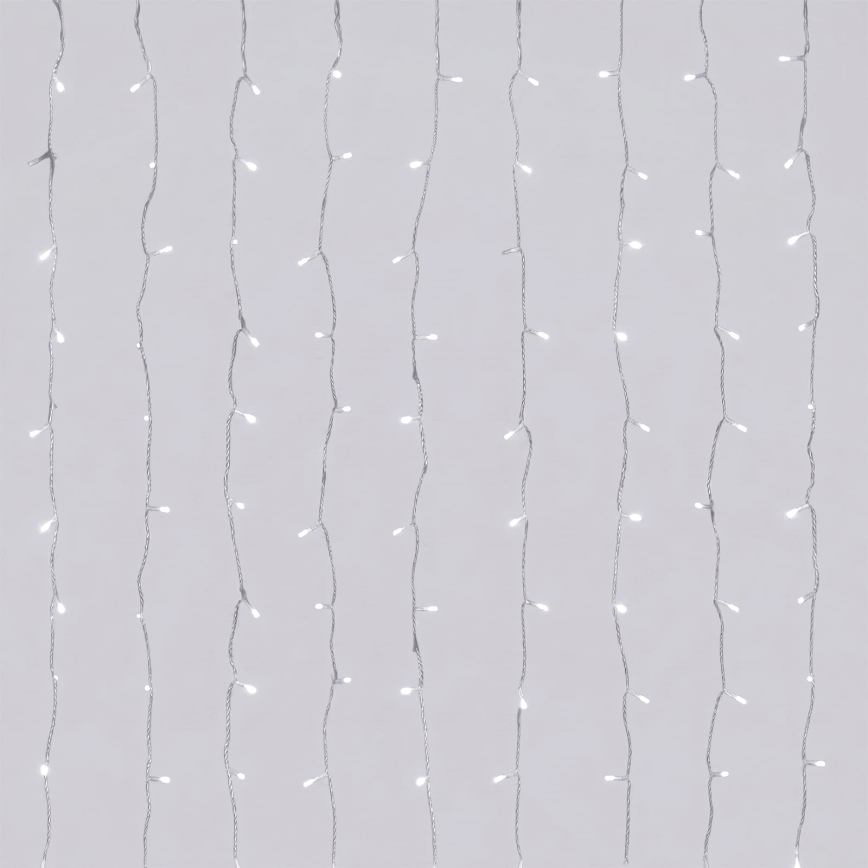 Aigostar - LED lauko kalėdinė girlianda 120xLED/8 funkcijos 3,9x1,2m IP44 šaltai balta