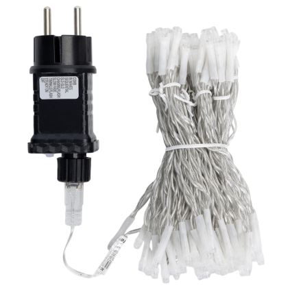 Aigostar - LED lauko kalėdinė girlianda 120xLED/8 funkcijos 3,9x1,2m IP44 šaltai balta