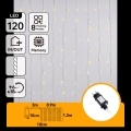 Aigostar - LED lauko kalėdinė girlianda 120xLED/8 funkcijų 3,9x1,2m IP44 šiltai balta