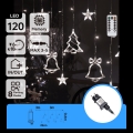 Aigostar - LED lauko kalėdinė girlianda 120xLED/8 funkcijų 3x0,6m IP44 šaltai balta + nuotolinio valdymo pultas