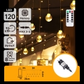 Aigostar - LED Lauko kalėdinė girlianda 120xLED/8 funkcijų 3x0,6m IP44 šilta balta + nuotolinis valdymas