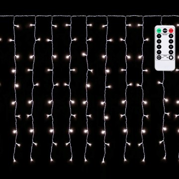 Aigostar - LED Lauko kalėdinė girlianda 150xLED/6W/230V/8 funkcijų 1,5x1m IP44 šaltai balta + nuotolinis valdymas