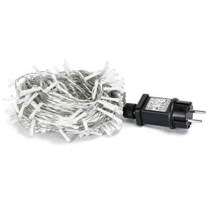 Aigostar - LED Lauko Kalėdinė girlianda 150xLED/8 funkcijos 18m IP44 šalta balta