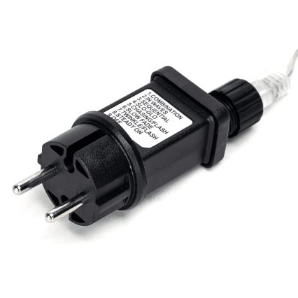 Aigostar - LED Lauko Kalėdinė girlianda 150xLED/8 funkcijos 18m IP44 šalta balta