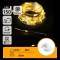 Aigostar -LED Lauko kalėdinė girlianda 150xLED/8 režimai 3xAA 15,3m IP44 šiltai balta