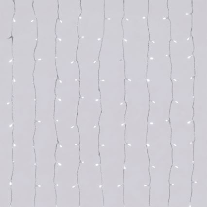 Aigostar - LED lauko kalėdinė girlianda 156xLED/8 funkcijų 3xAA 4,2x1,2m IP44 šaltai balta