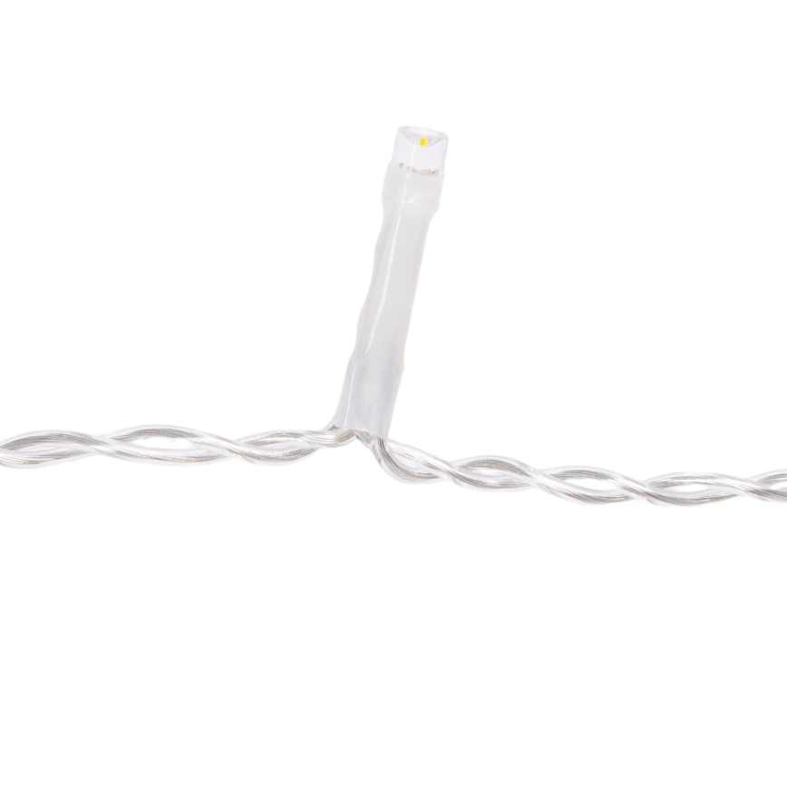 Aigostar - LED lauko kalėdinė girlianda 156xLED/8 funkcijų 3xAA 4,2x1,2m IP44 šaltai balta