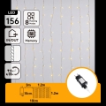 Aigostar - LED lauko kalėdinė girlianda 156xLED/8 funkcijų 4,2x1,2m IP44 šiltai balta