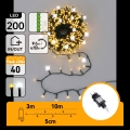 Aigostar - LED lauko kalėdinė girlianda 160xLED+40xLED 13m IP44 šilta+šalta balta