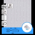 Aigostar - LED lauko kalėdinė girlianda 192xLED/8 funkcijų 3xAA 4,5x1,2m IP44 šaltai balta