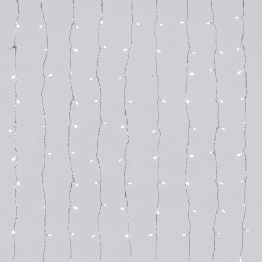 Aigostar - LED lauko kalėdinė girlianda 192xLED/8 funkcijų 3xAA 4,5x1,2m IP44 šaltai balta