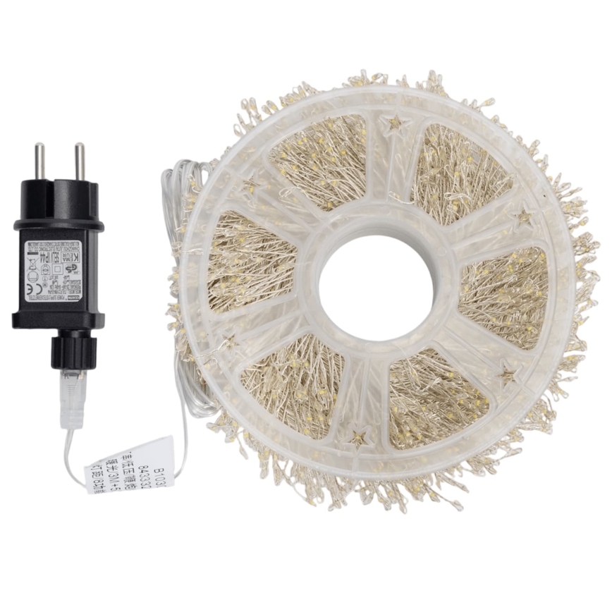 Aigostar - LED Lauko kalėdinė girlianda 2000xLED/8 funkcijos 53m IP44 šiltai balta