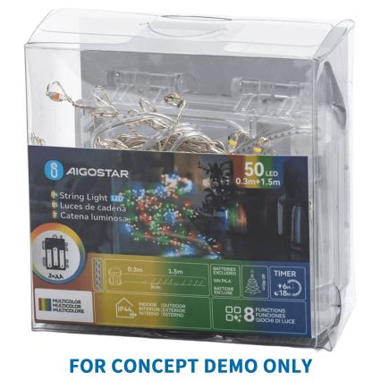 Aigostar - LED lauko kalėdinė girlianda 2000xLED/8 funkcijų 53 m IP44 šaltai balta
