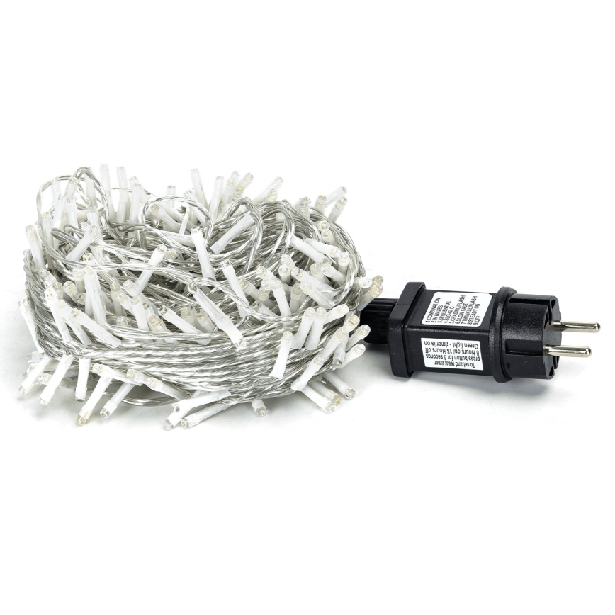 Aigostar - LED Lauko Kalėdinė girlianda 200xLED/8 funkcijos 23m IP44 šilta balta