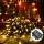 Aigostar - LED Lauko Kalėdinė girlianda 200xLED/8 funkcijos 3xAA 10,3m IP44 šilta balta