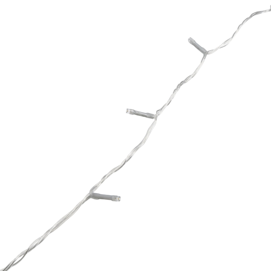 Aigostar - LED Lauko kalėdinė girlianda 200xLED/8 funkcijos 4xAA 20m IP44 šaltai balta