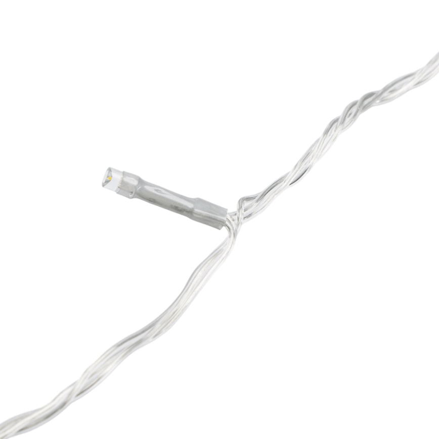 Aigostar - LED Lauko kalėdinė girlianda 200xLED/8 funkcijos 4xAA 20m IP44 šaltai balta