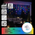 Aigostar - LED lauko kalėdinė girlianda 200xLED/8 režimai 3xAA 13x0,6 m IP44 įvairiaspalvė