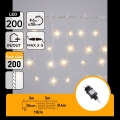 Aigostar - LED Lauko kalėdinė girlianda 200xLED 8x0,4m IP44 šiltai balta