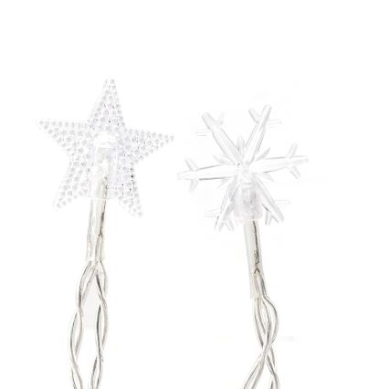 Aigostar - LED lauko kalėdinė girlianda 25xLED/8 funkcijų 3xAA 2,5 m IP44 šaltai balta