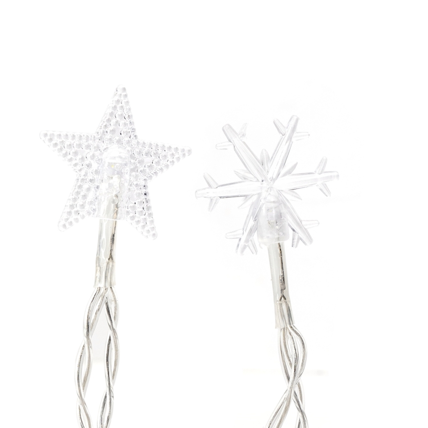 Aigostar - Lauko LED girlianda 25xLED/8 funkcijų 3xAA 2,5 m IP44 šaltai balta