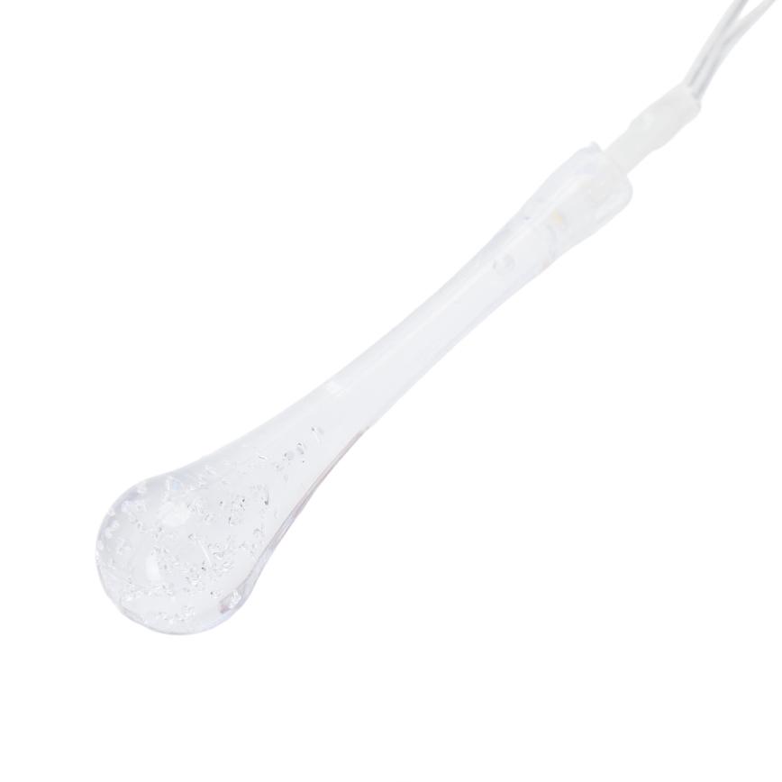 Aigostar - lauko LED kalėdinė girlianda, 25 LED / 8 režimai, 3xAA, 2,5 m, IP44, šiltai balta, lašelio formos