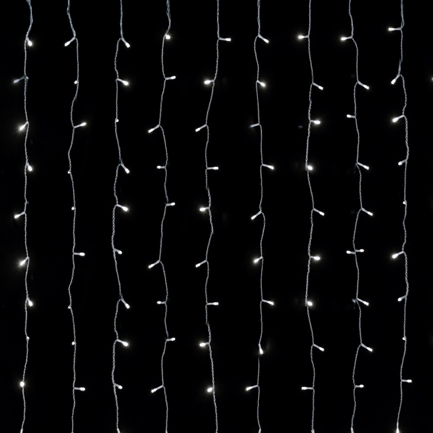 Aigostar - LED lauko kalėdinė girlianda 288xLED/8 funkcijų 1,5x1,8m IP44 šalta balta