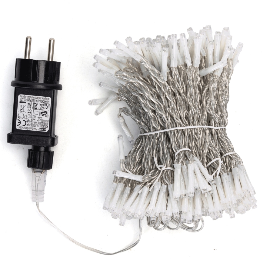 Aigostar - LED lauko kalėdinė girlianda 288xLED/8 funkcijų 1,5x1,8m IP44 šalta balta