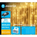 Aigostar - LED Lauko Kalėdinė girlianda 300xLED/8 funkcijos 6x3m IP44 šilta balta