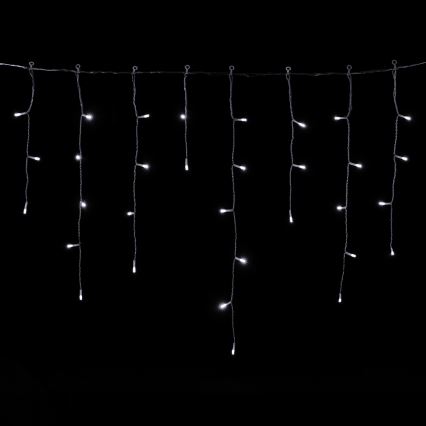 Aigostar - LED lauko kalėdinė girlianda, 300 LED, 8 režimai, 3xAA, 18x0,6 m, IP44, šaltai balta