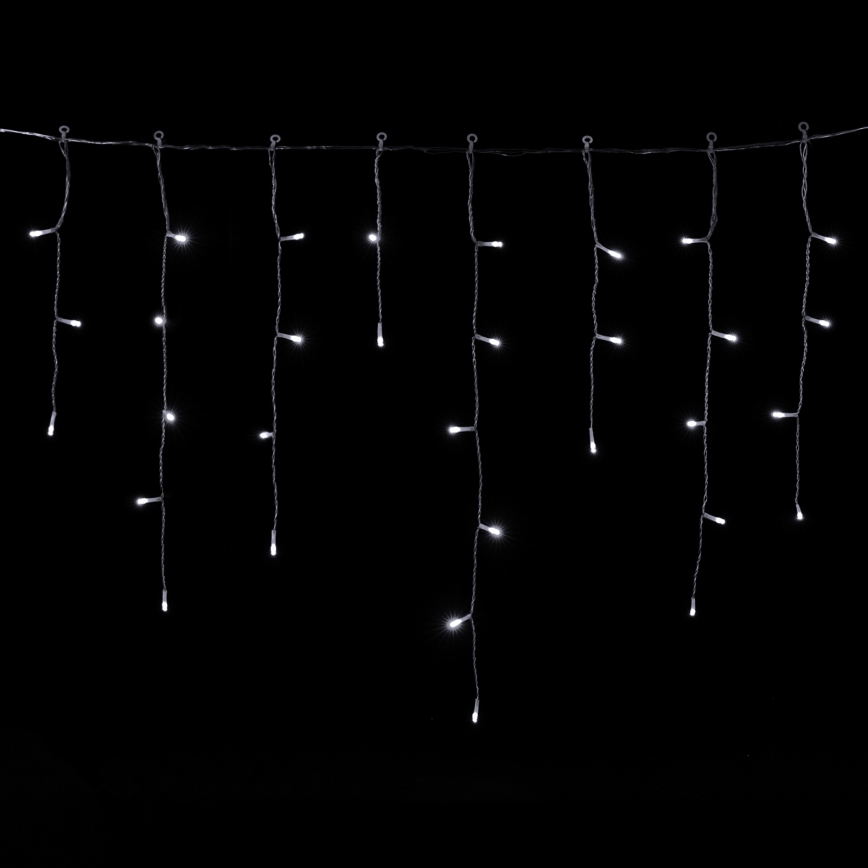 Aigostar - LED lauko kalėdinė girlianda, 300 LED, 8 režimai, 3xAA, 18x0,6 m, IP44, šaltai balta