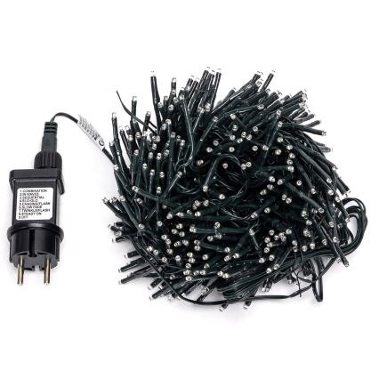 Aigostar - LED Lauko Kalėdinė girlianda 400xLED/8 funkcijos 13m IP44 šalta balta