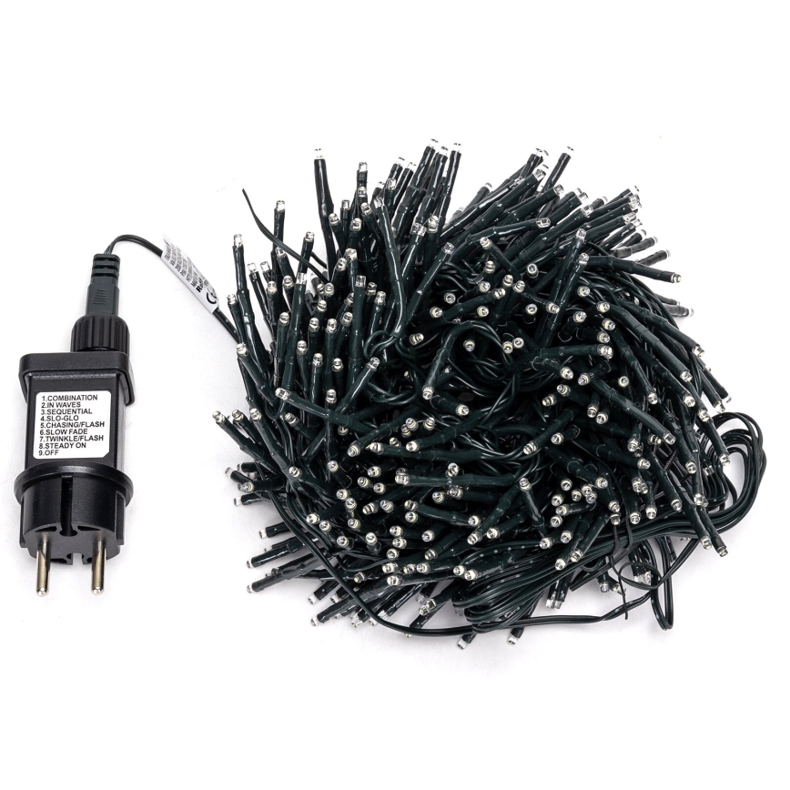 Aigostar - LED Lauko Kalėdinė girlianda 400xLED/8 funkcijos 13m IP44 šalta balta