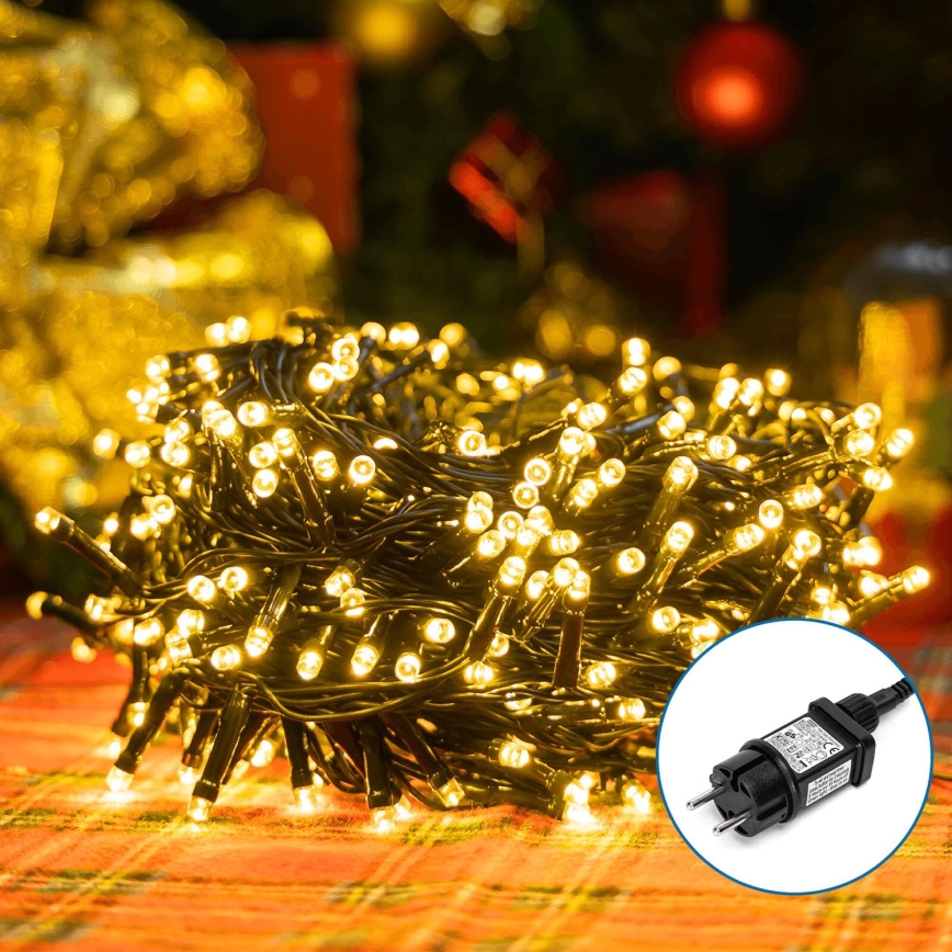 Aigostar - LED Lauko Kalėdinė girlianda 400xLED/8 funkcijos 23m IP44 šilta balta
