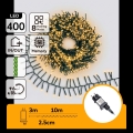 Aigostar - LED Lauko kalėdinė girlianda 400xLED/8 funkcijų 13m IP44 šiltai balta