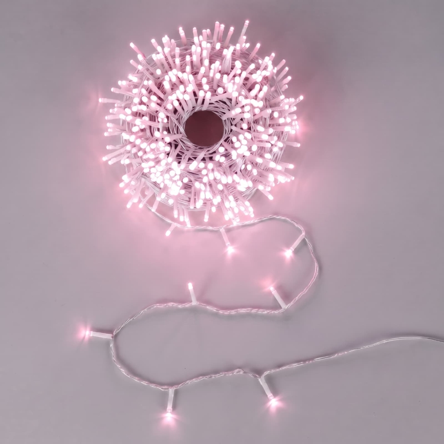 Aigostar - LED lauko kalėdinė girlianda 400xLED/8 funkcijų 43m IP44 rožinė