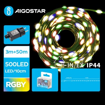 Aigostar - LED Lauko Kalėdinė girlianda 500xLED/8 funkcijos 53m IP44 daugiaspalvis